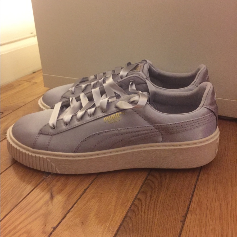 Basket Platform Satin Women’s Sneakers Size 9.5 - Picture 2 of 7